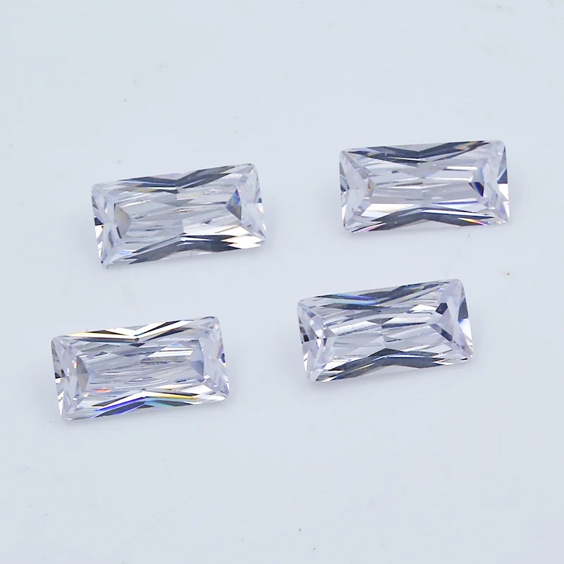 Rectangle Octagon Baguette White Cubic Zirconia Loose Stone