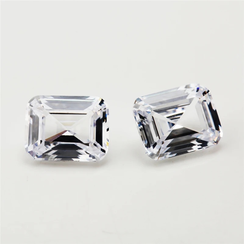 Rectangle Octagon Baguette White Cubic Zirconia Loose Stone