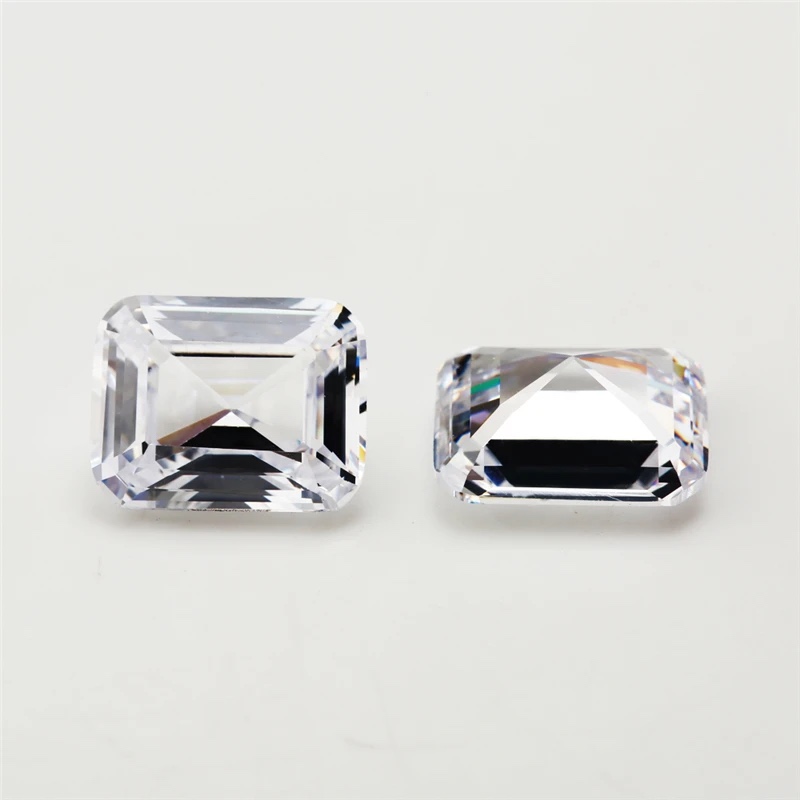 Rectangle Octagon Baguette White Cubic Zirconia Loose Stone