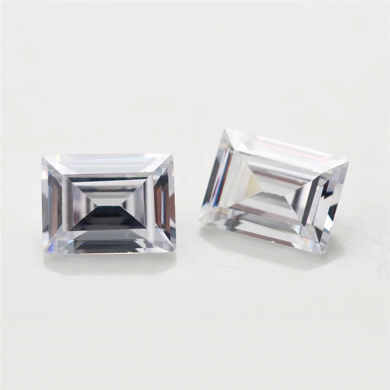 Rectangle Octagon Baguette White Cubic Zirconia Loose Stone