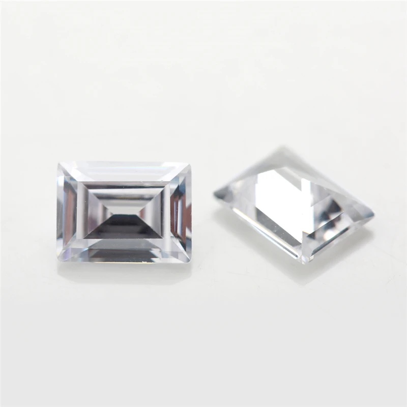 Rectangle Octagon Baguette White Cubic Zirconia Loose Stone