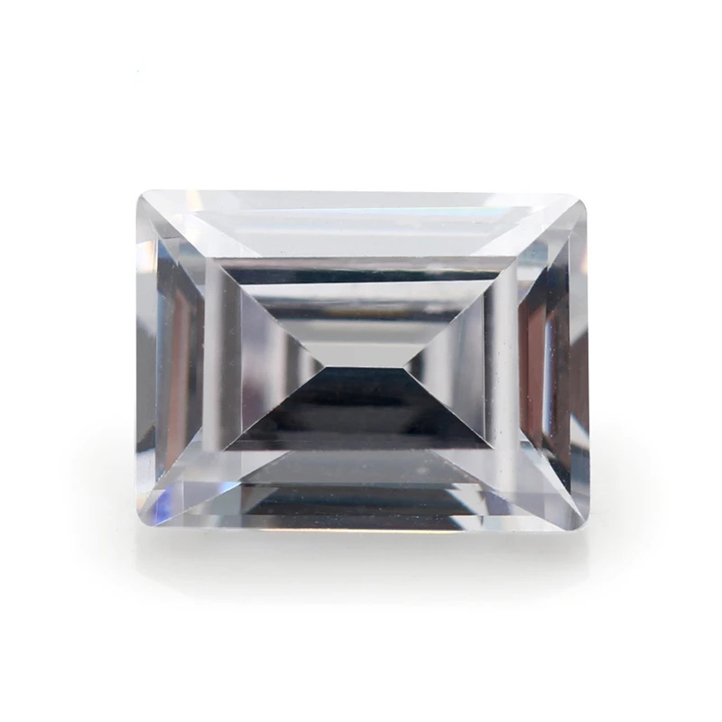 Rectangle Octagon Baguette White Cubic Zirconia Loose Stone