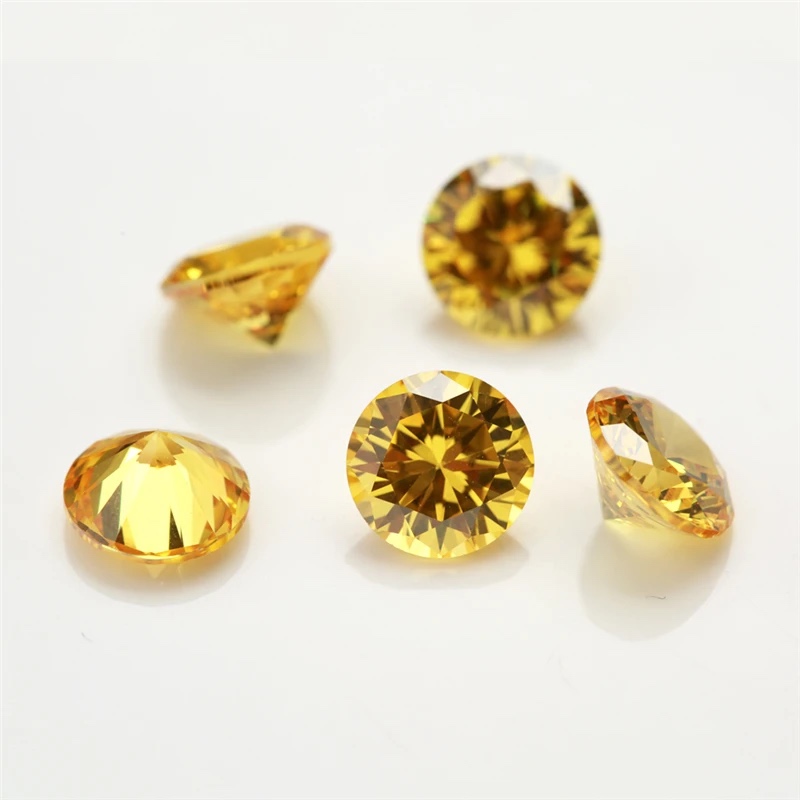 Round Colored Cubic Zirconia Loose Stone