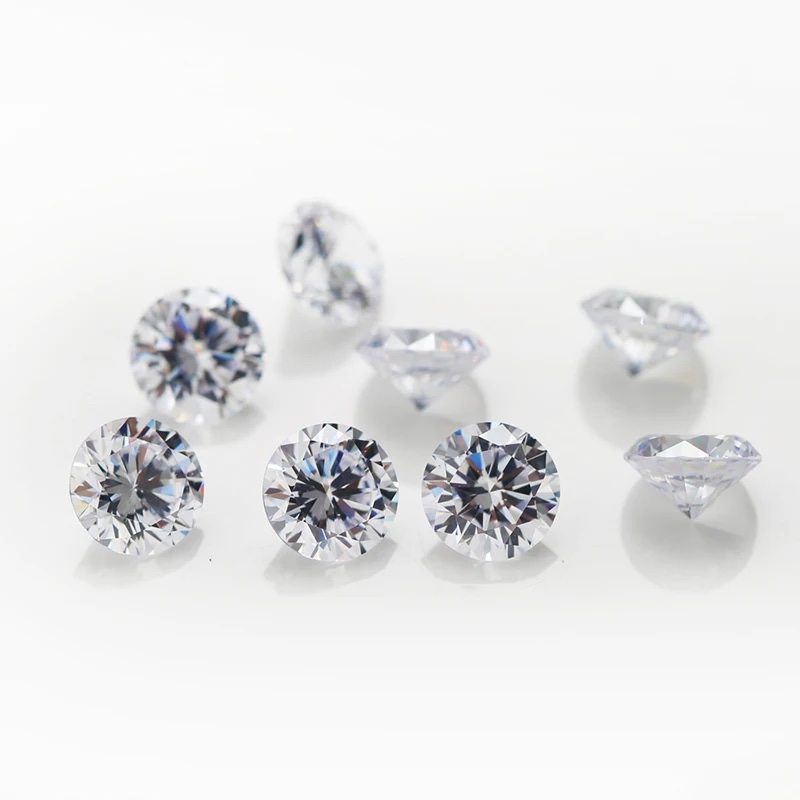 Round Colored Cubic Zirconia Loose Stone