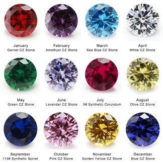 Round Colored Cubic Zirconia Loose Stone
