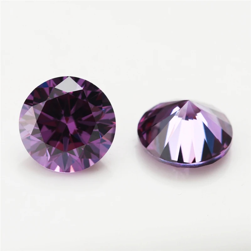 Round Colored Cubic Zirconia Loose Stone