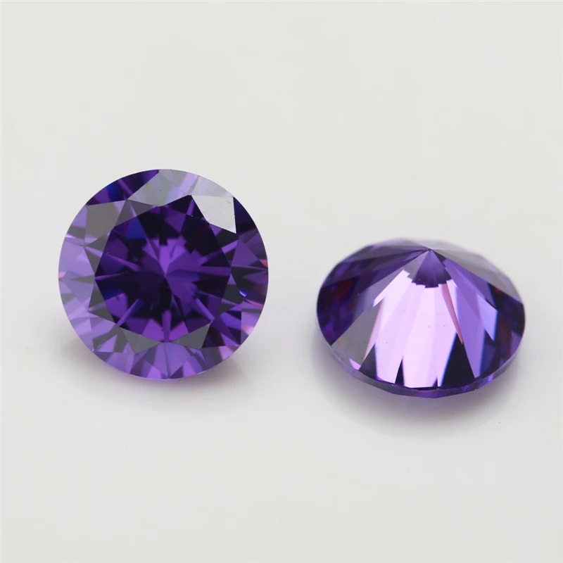 Round Colored Cubic Zirconia Loose Stone