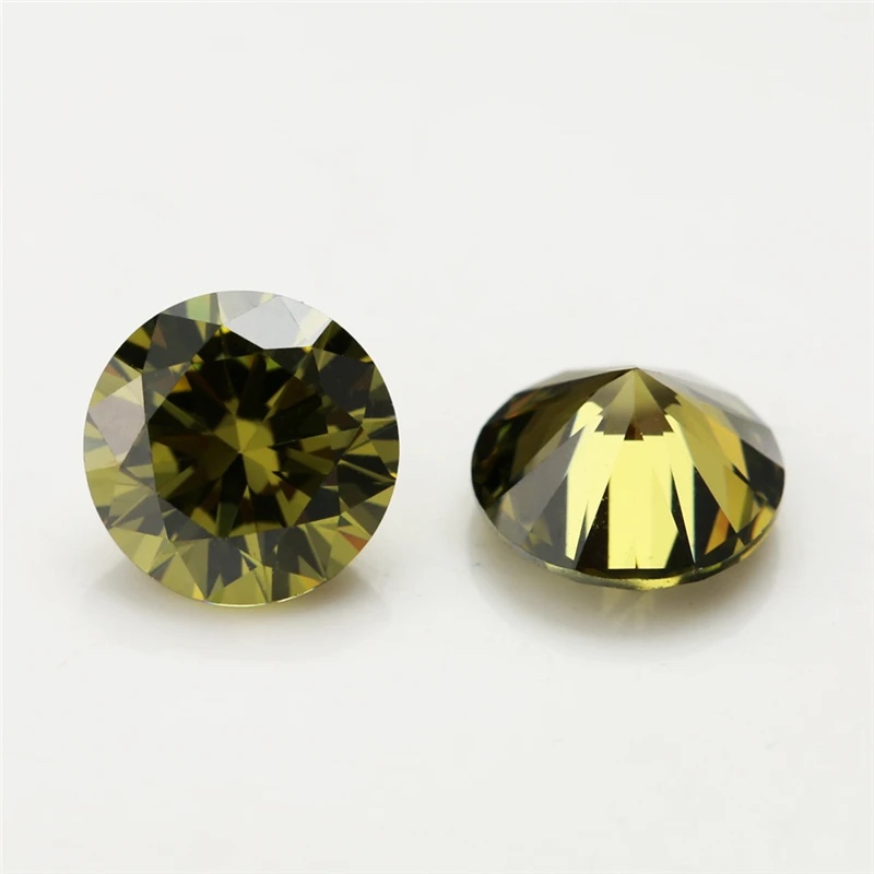 Round Colored Cubic Zirconia Loose Stone