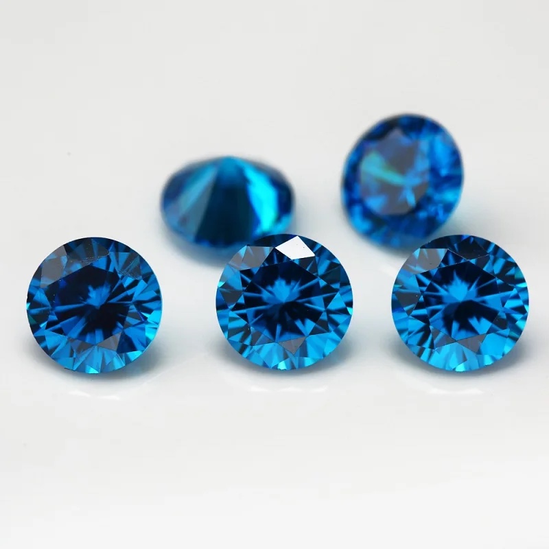 Round Colored Cubic Zirconia Loose Stone