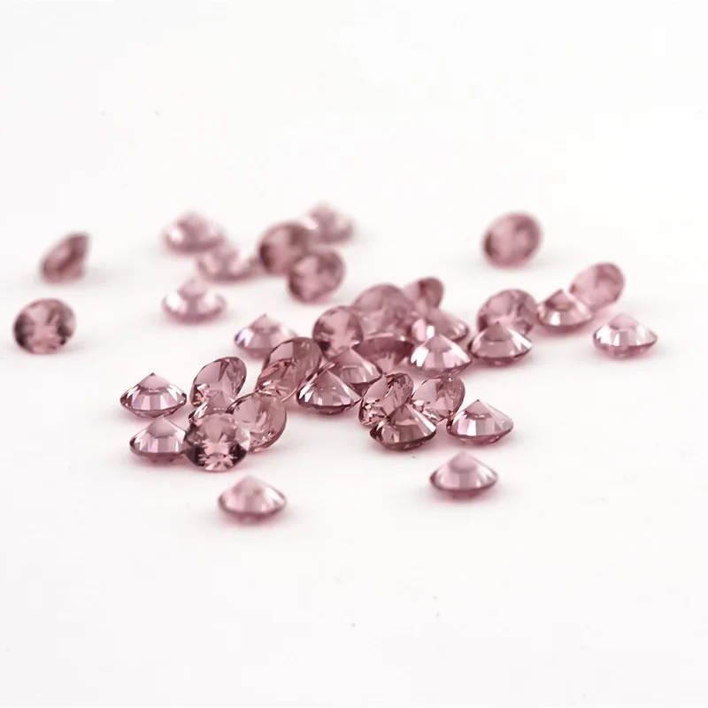 Round Colored Cubic Zirconia Rhodolite Color Loose Stone