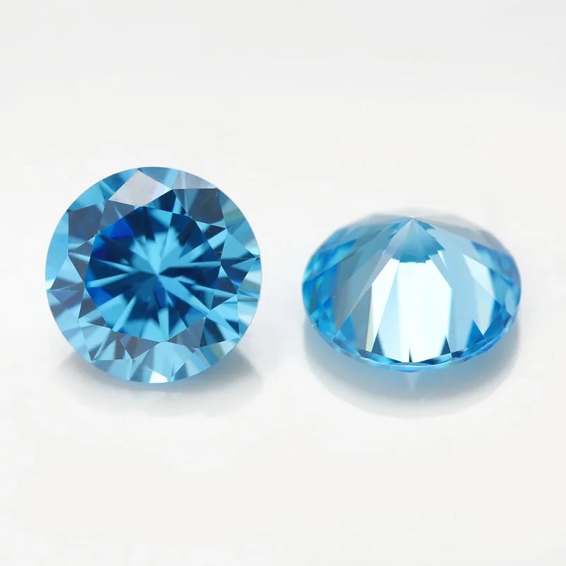 Round Colored Cubic Zirconia Loose Stone