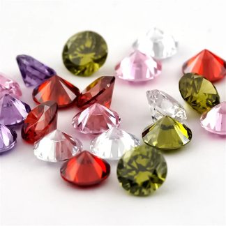 Round Colored Cubic Zirconia Loose Stone