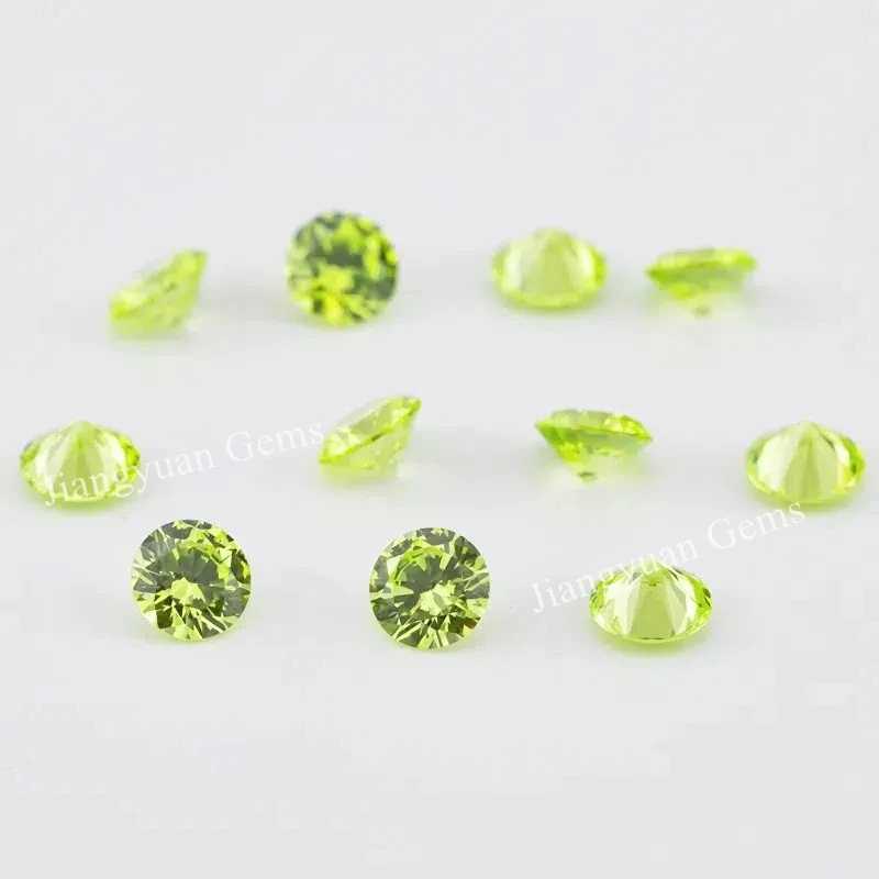 Round Colored Cubic Zirconia Loose Stone