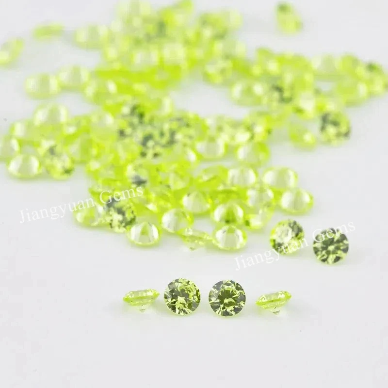 Round Colored Cubic Zirconia Loose Stone