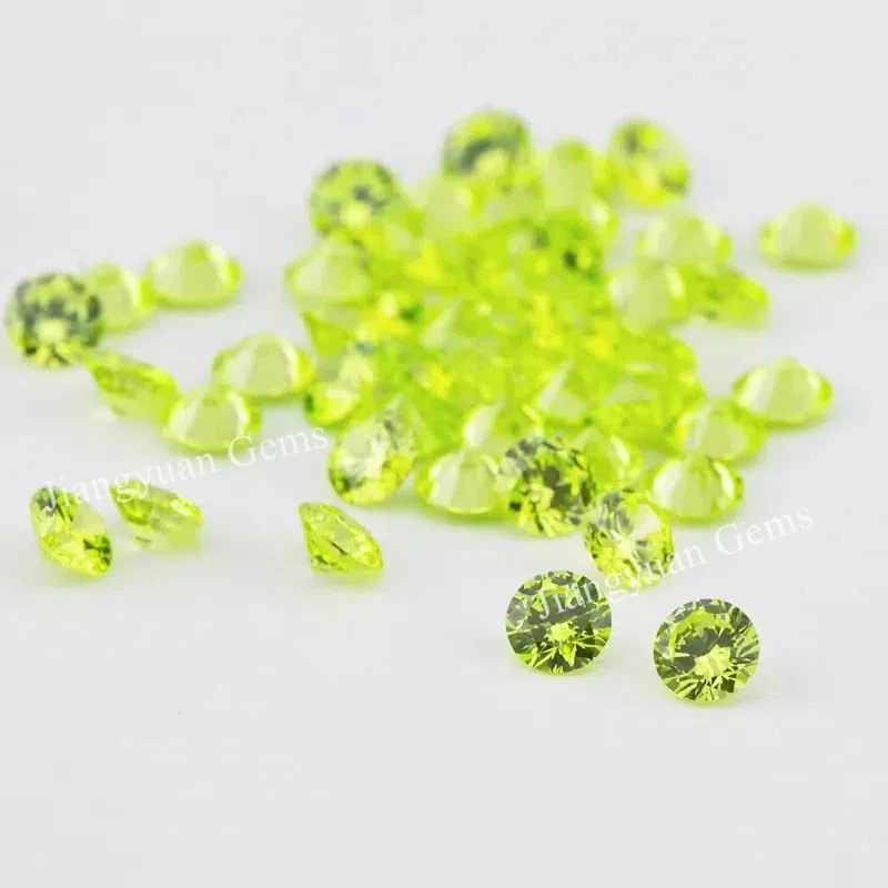 Round Colored Cubic Zirconia Loose Stone