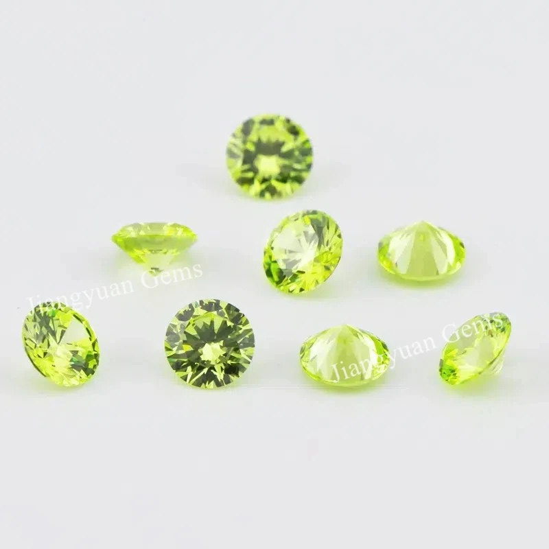 Round Colored Cubic Zirconia Loose Stone