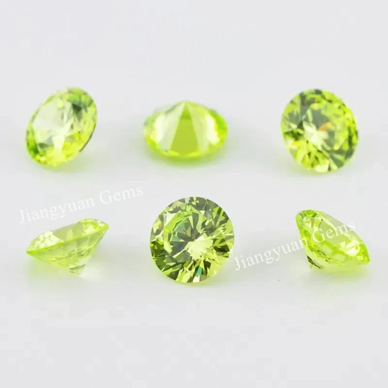 Round Colored Cubic Zirconia Loose Stone