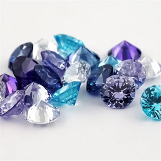 Round Colored Cubic Zirconia Loose Stone