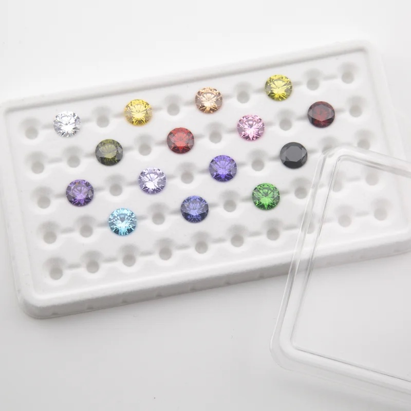 Round Colored Cubic Zirconia Loose Stone