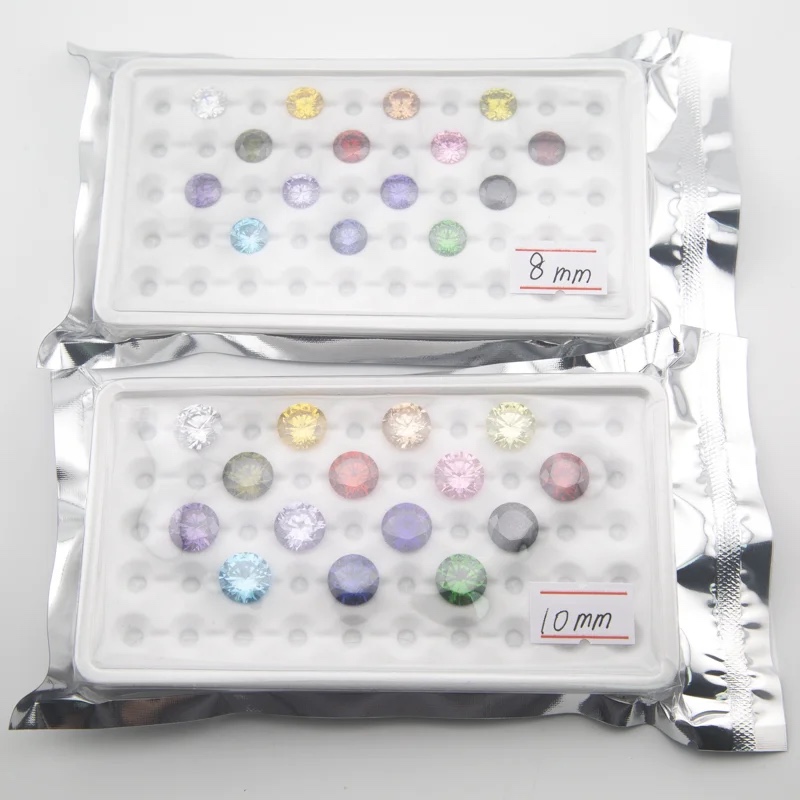 Round Colored Cubic Zirconia Loose Stone