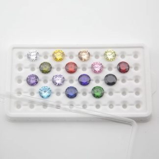 Round Colored Cubic Zirconia Loose Stone