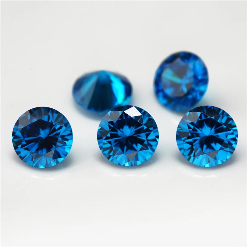 Round Colored Cubic Zirconia Loose Stone
