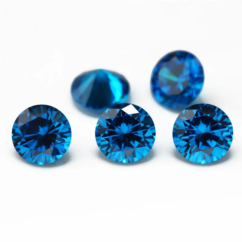 Round Colored Cubic Zirconia Loose Stone