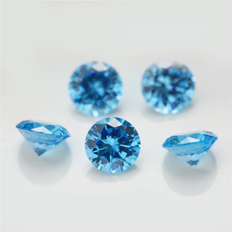 Round Colored Cubic Zirconia Loose Stone