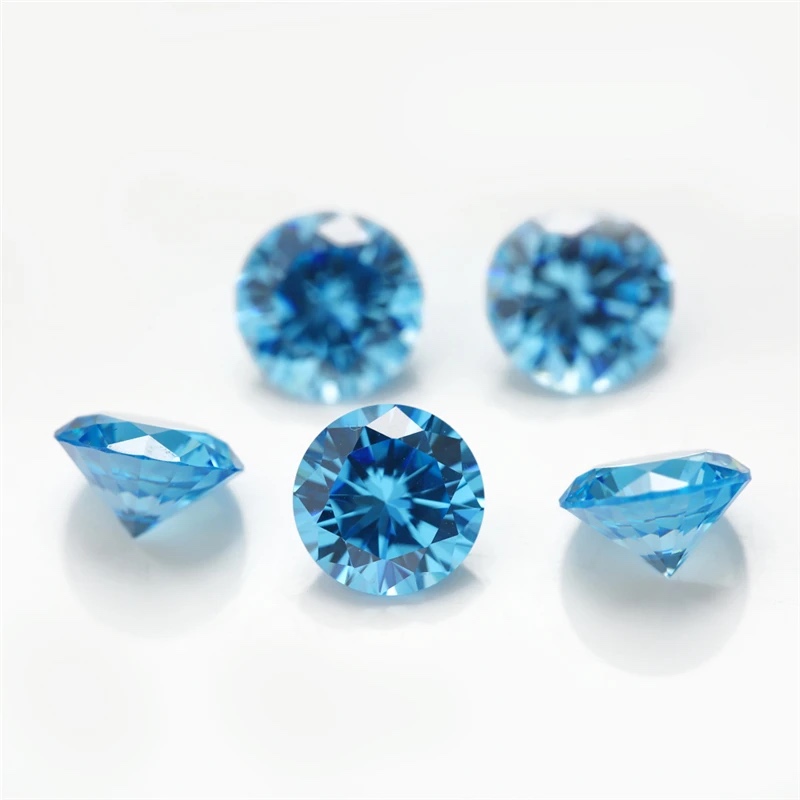 Round Colored Cubic Zirconia Loose Stone