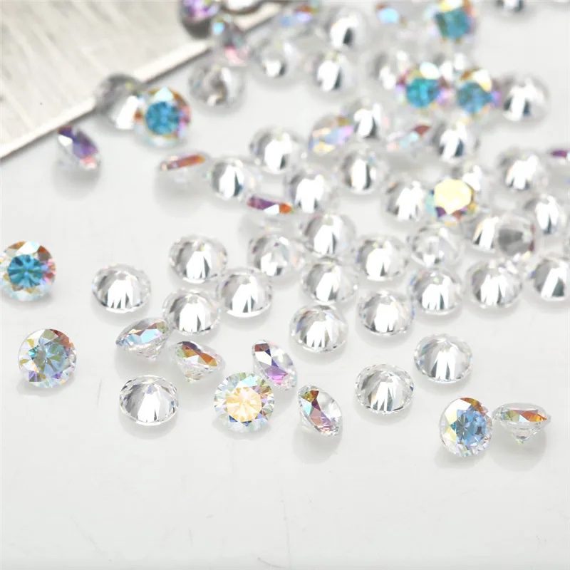 Round Colored Cubic Zirconia Loose Stone