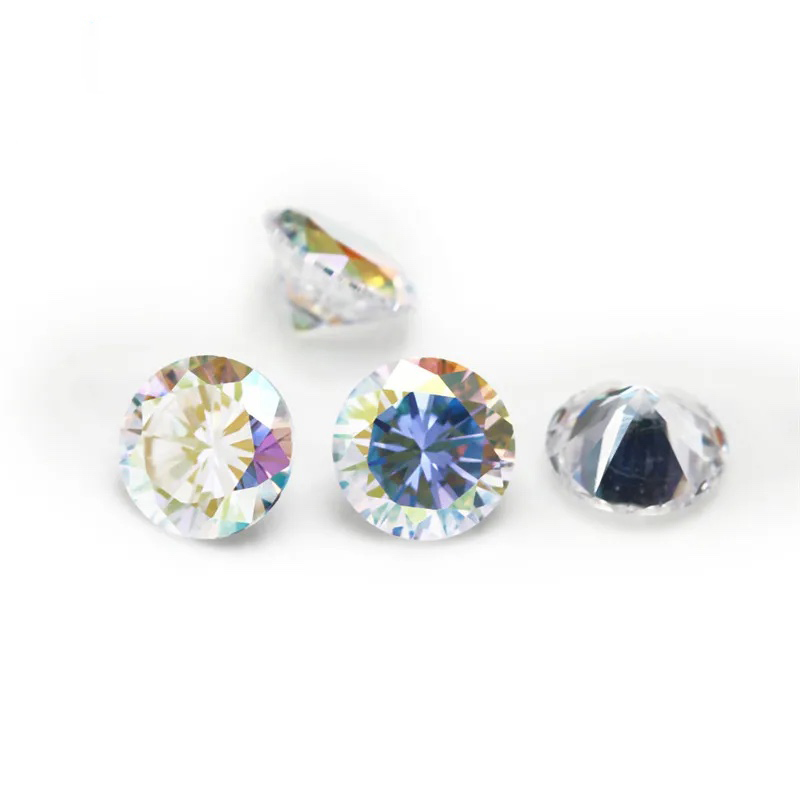 Round Colored Cubic Zirconia Loose Stone