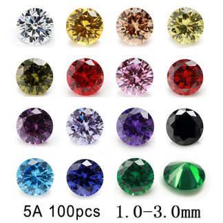 Round White Cubic Zirconia Loose Stone