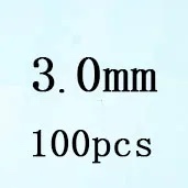 Round White Cubic Zirconia White 3 0mm 100pcs Loose Stone