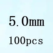 Round White Cubic Zirconia White 5 0mm 100pcs Loose Stone