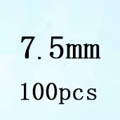 Round White Cubic Zirconia White 7 5mm 100pcs Loose Stone