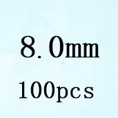 Round White Cubic Zirconia White 8 0mm 100pcs Loose Stone
