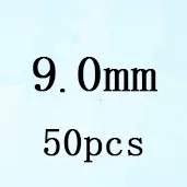 Round White Cubic Zirconia White 9 0mm 50pcs Loose Stone