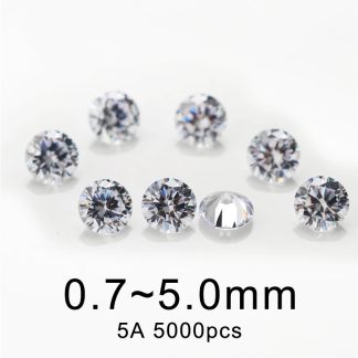 Round White Cubic Zirconia Loose Stone
