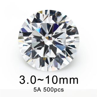 Round White Cubic Zirconia Loose Stone