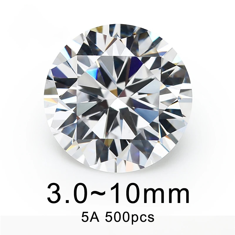 Round White Cubic Zirconia Loose Stone