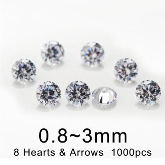 Round White Cubic Zirconia Loose Stone