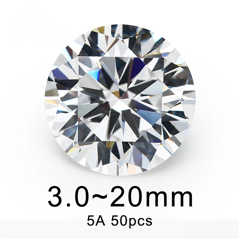 Round White Cubic Zirconia Loose Stone