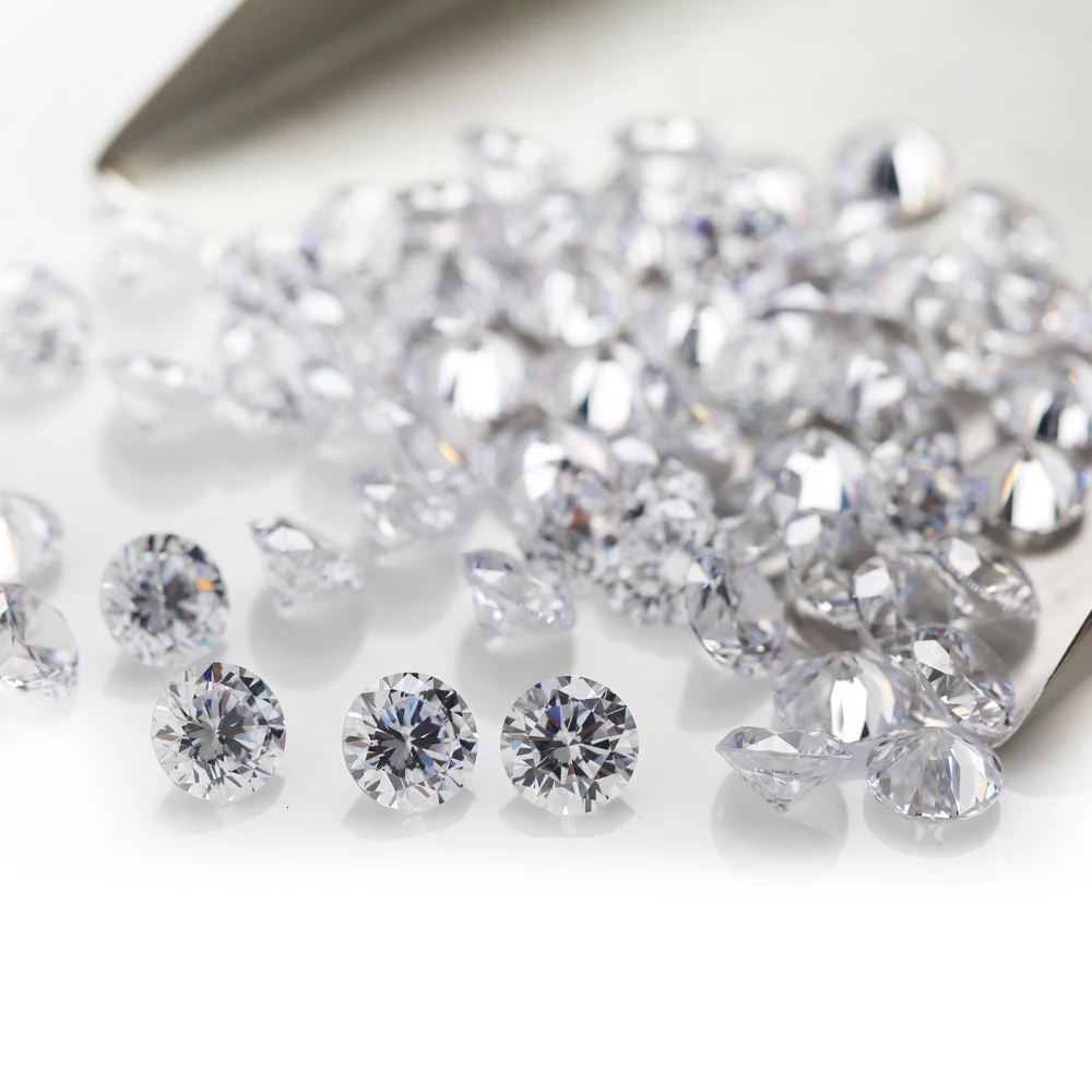 Round White Cubic Zirconia Loose Stone
