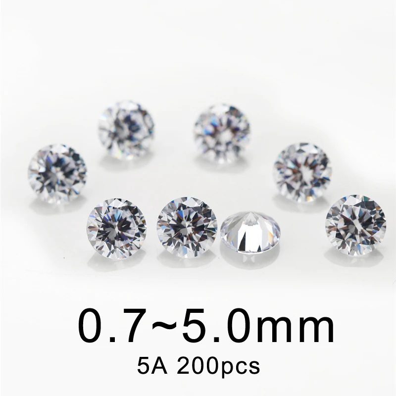 Round White Cubic Zirconia Loose Stone