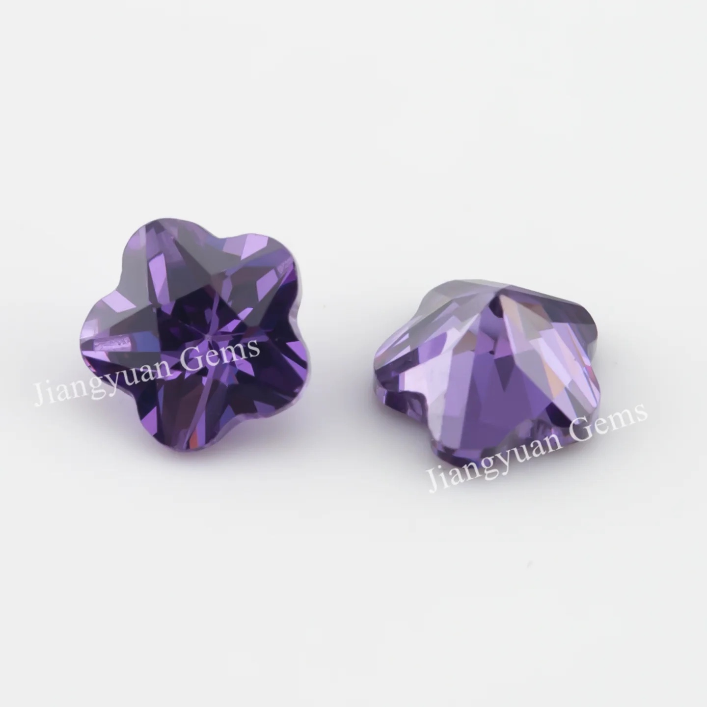 Special Cut Colored Cubic Zirconia Amethyst Loose Stone