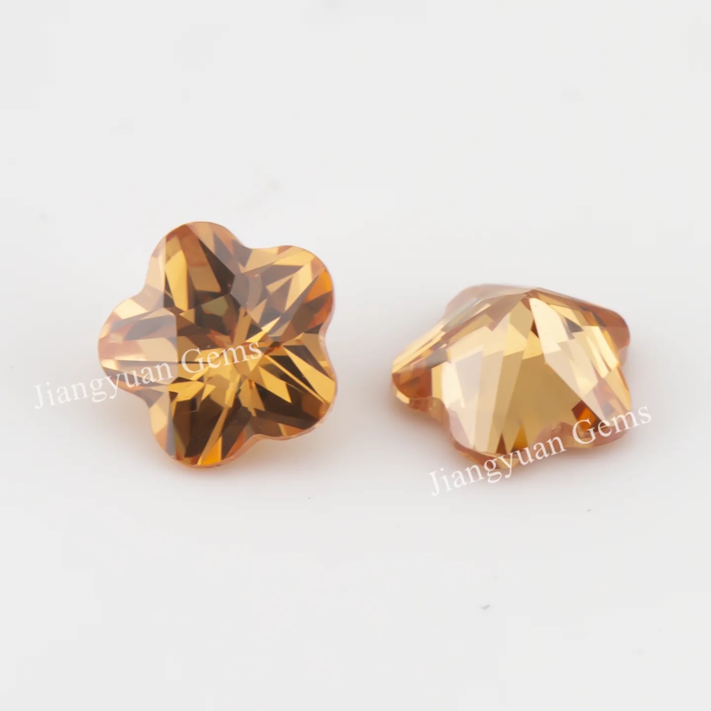 Special Cut Colored Cubic Zirconia Champagne Loose Stone