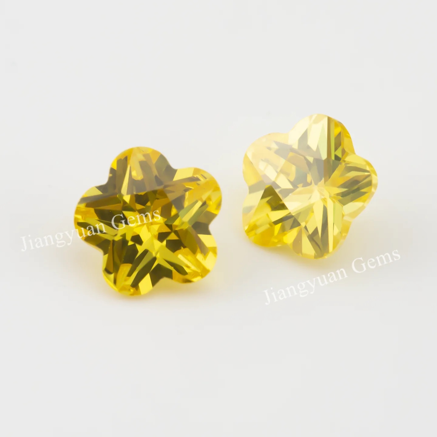 Special Cut Colored Cubic Zirconia Golden Yellow Loose Stone