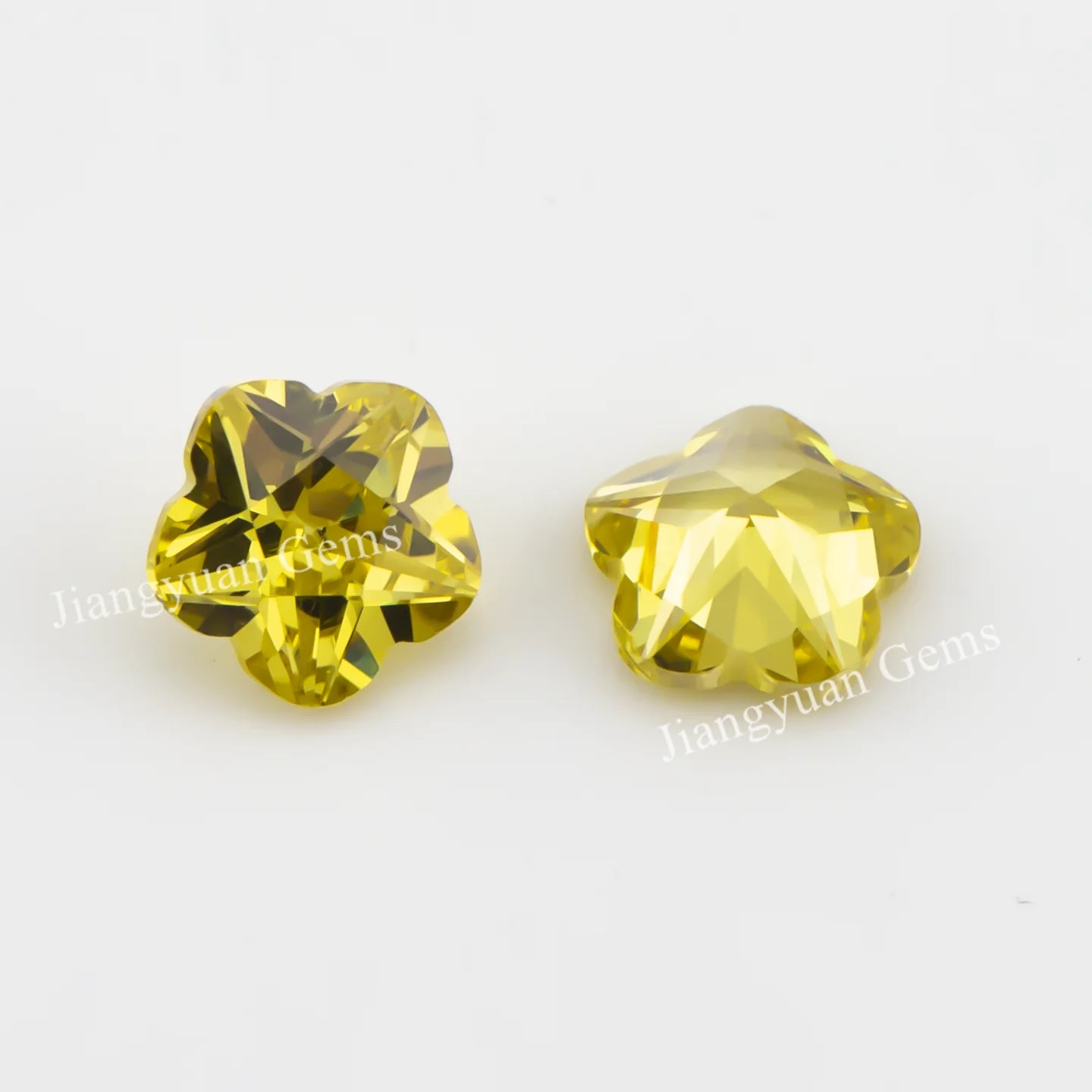 Special Cut Colored Cubic Zirconia Olive Yellow Loose Stone