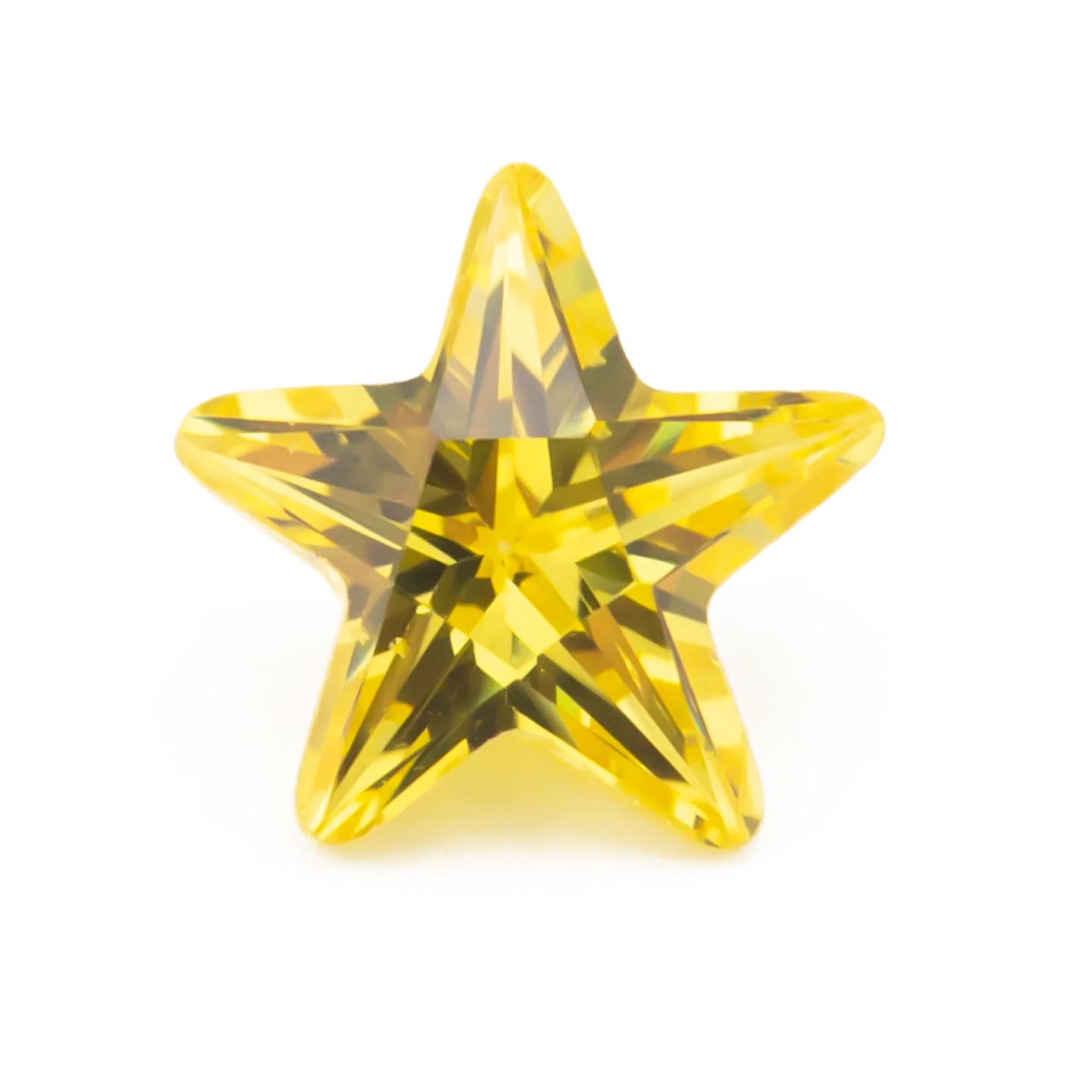 Special Cut Colored Cubic Zirconia Golden Yellow Loose Stone