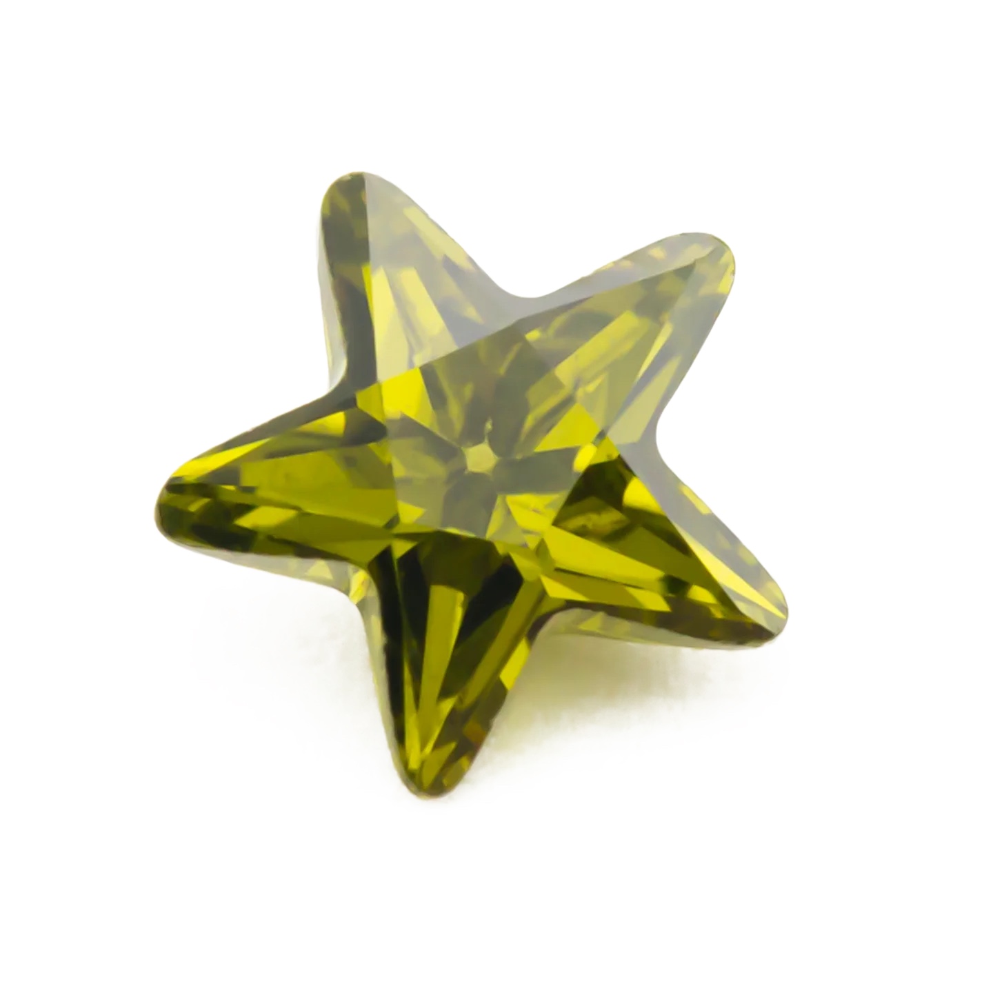 Special Cut Colored Cubic Zirconia Olive Green Loose Stone